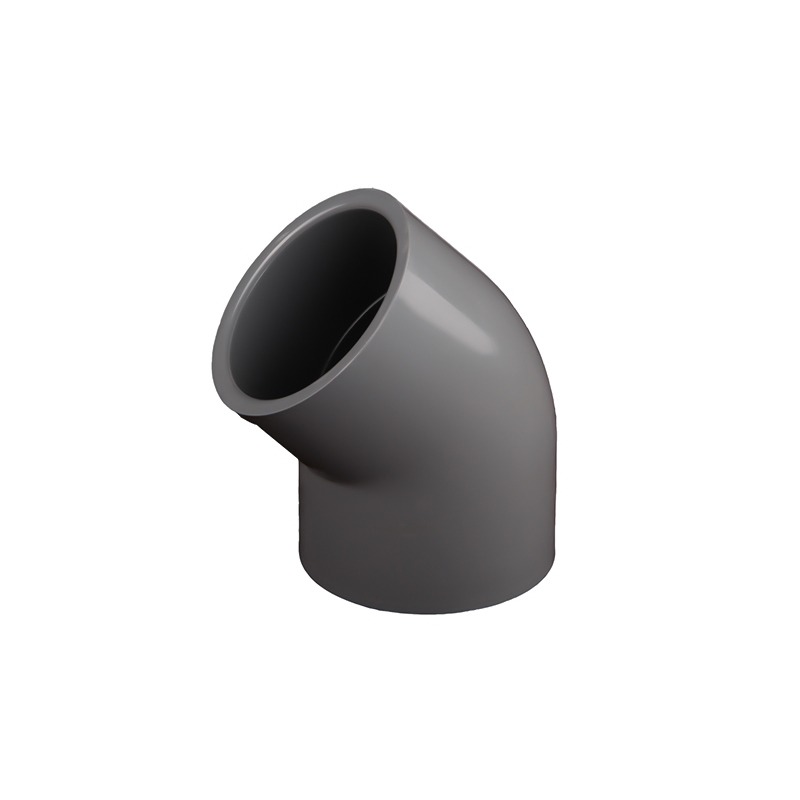 آرنج UPVC گرد 45 درجه با شعاع کوتاه